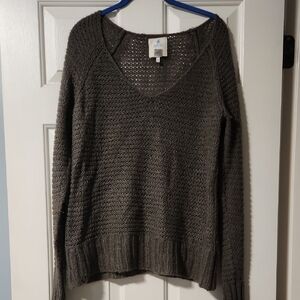 Aerie Open-Knit Vneck Soft Sweater